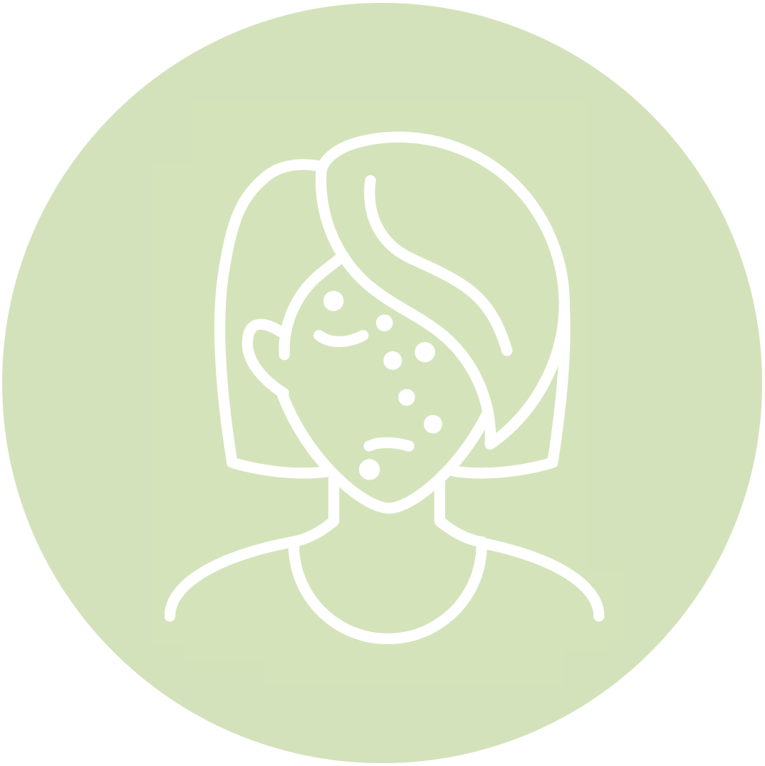 Icon of a woman with Acne